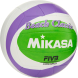 Мяч вол. пляжн. MIKASA BV543C-VXB-VLG, 18 панелей,синт.кожа (ТПУ),маш.сш., бут.кам, бело-фиол-зел