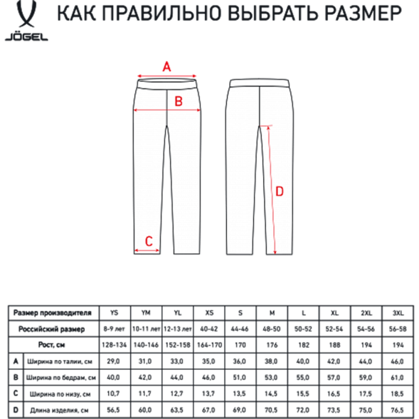 Брюки тренировочные JÖGEL CAMP Tapered Training Pants, черный