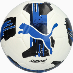 Мяч футб. PUMA Orbita 5 Fusion, 08433105, р.5, 32 пан, ТПУ, термосшивка,  бело-синий