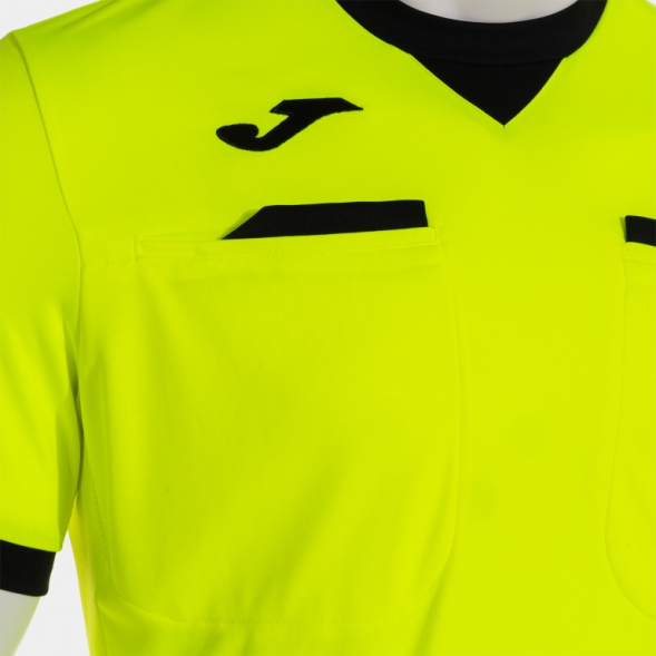 Футболка судейская JOMA CAMISETA MANGA CORTA REFEREE AMARILLO FLUOR NEGRO