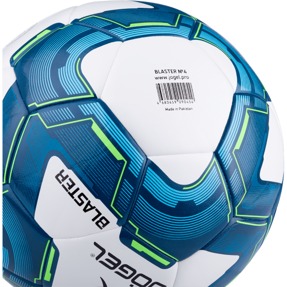 Мяч футзальный JÖGEL Blaster №4, белый/синий/голубой