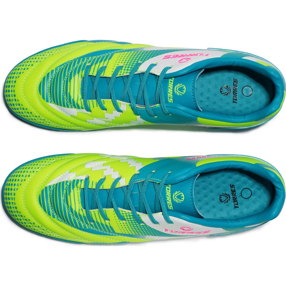 Бутсы зальные подростковые TORRES TIEMPO-J, TS134236-572-37, р.37, салатово--бирюзовый