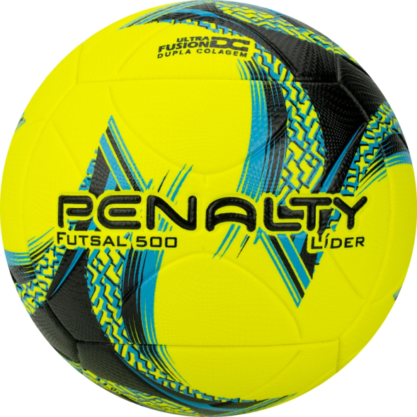 Мяч футзал. PENALTY BOLA FUTSAL LIDER XXIII, 5213412250-U, р.4, PU, термосшивка, желто-сине-черный