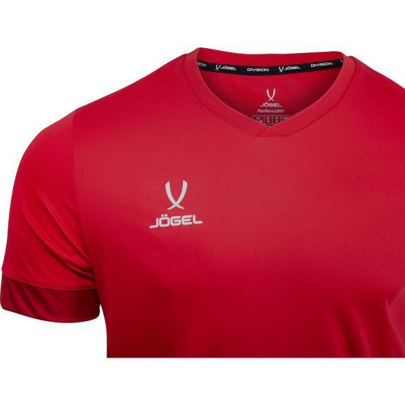 Футболка игровая JÖGEL DIVISION PerFormDRY Union Jersey, красный/ темно-красный/белый, детский