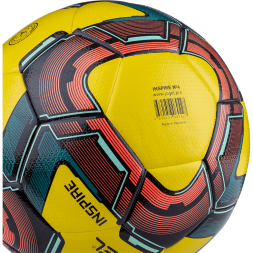 Мяч футзальный JÖGEL Inspire №4, желтый/черный/красный
