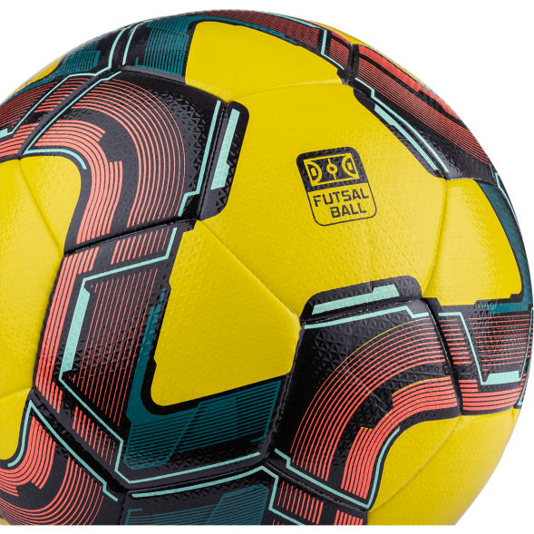 Мяч футзальный JÖGEL Inspire №4, желтый/черный/красный