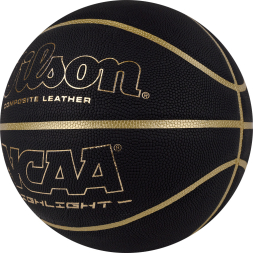 Мяч баск. WILSON NCAA Highlight Gold, WTB067519XB07, р.7, композит, бут.камера, черно-золотистый