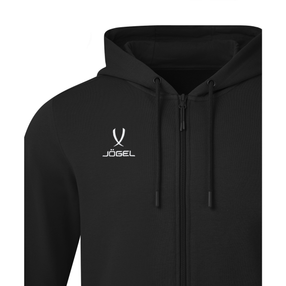 Флисовое худи на молнии JÖGEL ESSENTIAL Cotton Fleece FZ Hoodie, черный