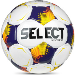 Мяч футб. SELECT Diamond V26, 0855371010, р.5, FIFA Basic, 32п, ТПУ, руч.сш, бело-оранж-фиолет