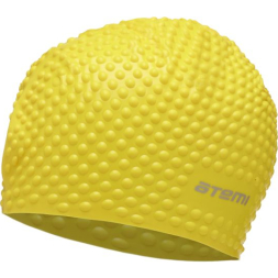 Шапочка для плавания Atemi, силикон (бабл), желтый, BS30