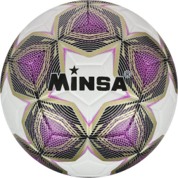 Мяч футбольный MINSA, PU, машинная сшивка, 12 панелей, р. 5