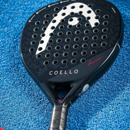 Ракетка для падела HEAD Coello Vibe 2025, 226155, для начинающих, стекловолокно, черный