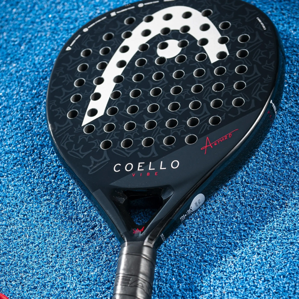 Ракетка для падела HEAD Coello Vibe 2025, 226155, для начинающих, стекловолокно, черный