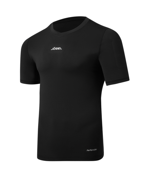 Футболка компрессионная судейская JOGEL PerFormDRY Referee Baselayer Tee SS, черный
