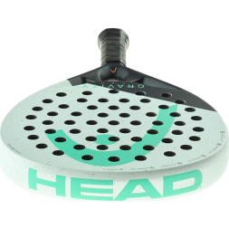 Ракетка для падела HEAD Gravity Pro, 224004, для продвинутых игроков, карбон, бело-серо-бирюзовый