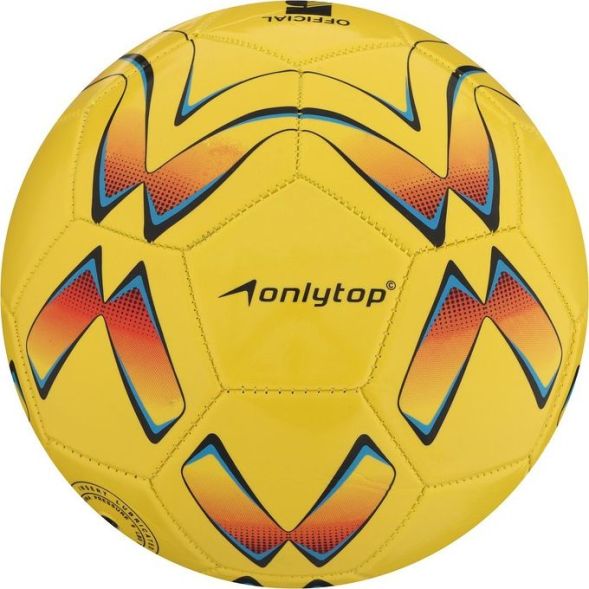 Мяч футбольный ONLYTOP, PVC, машинная сшивка, 32 панели, р. 5, цвет МИКС
