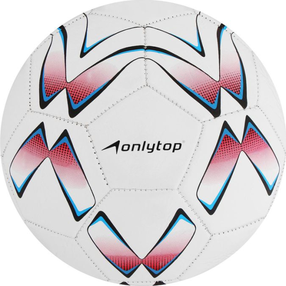 Мяч футбольный ONLYTOP, PVC, машинная сшивка, 32 панели, р. 5, цвет МИКС