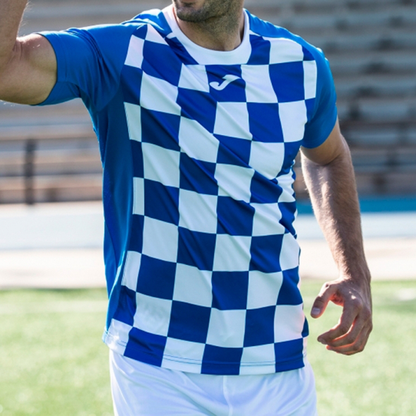 Футболка игровая JOMA с коротким рукавом FLAG II Синий-белый