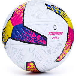 Мяч футб. TORRES MAX, F323425, р.5, ПУ, 4 сл, 12 п, термосшивка, белый-мультиколор