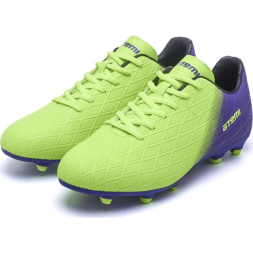 Бутсы футбольные ATEMI, SBA-005 MSR KIDS, цв. ярко-салатовый/ фиолетовый (28)