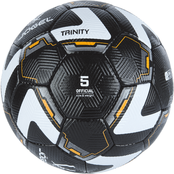 УЦЕНКА Мяч футбольный JÖGEL Trinity №5, черный/белый