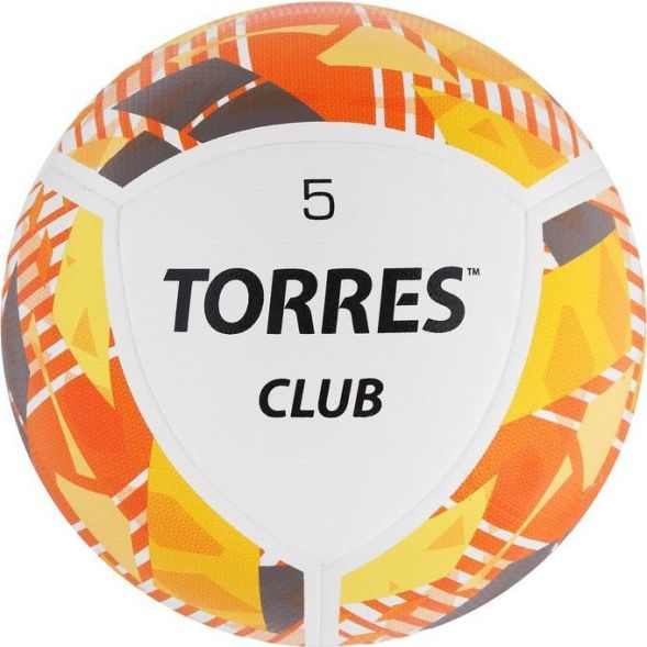 Мяч футбольный TORRES Club, PU, гибридная сшивка, 10 панелей, р. 5