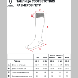 Гетры футбольные JÖGEL Match Socks, белый