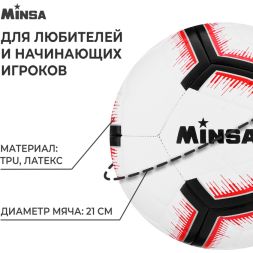 Мяч футбольный MINSA, TPE, машинная сшивка, 12 панелей, р. 5