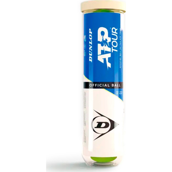 Мяч теннисный Dunlop ATP Official Tour Premium 4B, 601599, уп.4шт, одобр. ITF, нат.резина,фетр.
