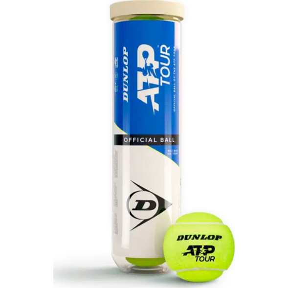 Мяч теннисный Dunlop ATP Official Tour Premium 4B, 601599, уп.4шт, одобр. ITF, нат.резина,фетр.