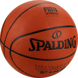 Мяч баск. SPALDING TF-150 Varsity Logo FIBA 84422z, р.6, , FIBA Approved, резина, коричнево-черный