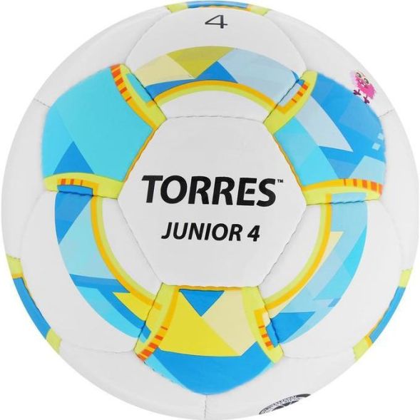 Мяч футбольный TORRES Junior 4, PU, ручная сшивка, 32 панели, размер 4, 359 г