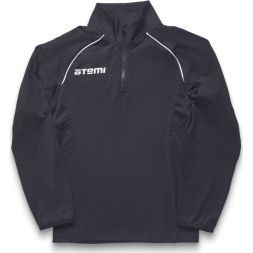 Толстовка тренировочная детская с короткой  молнией ATEMI, цв.черный, арт. AJKT-003JSS23-BLK (128)