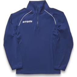 Толстовка тренировочная детская с короткой  молнией ATEMI, цв.т.синий, арт. AJKT-003JSS23-DNV (128)