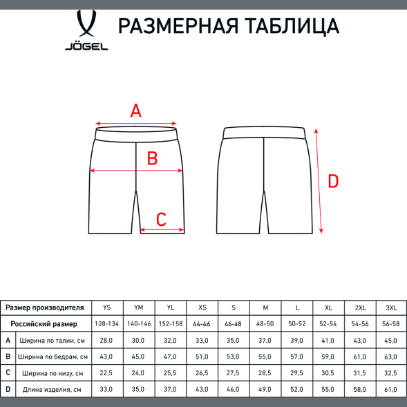 Шорты игровые JÖGEL DIVISION PerFormDRY Union Shorts, гранатовый/голубой/белый