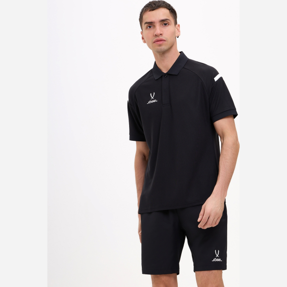 Поло JÖGEL CAMP 2 Poly Polo, черный