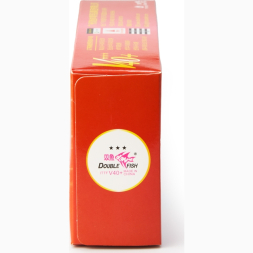 Мяч для наст  тенниса DOUBLE FISH 3***, V111F10, диам  V40+мм, ITTF Appr,плаcтик,упак 10 шт,белый