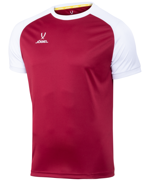 Футболка игровая JOGEL CAMP Reglan Jersey, гранатовый/белый, детский