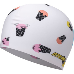 Шапочка для плавания Atemi silicone cap Ice cream hit, силикон, Цвет: Принт, TSC1ICH
