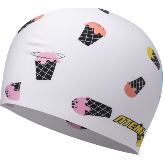 Шапочка для плавания Atemi silicone cap Ice cream hit, силикон, Цвет: Принт, TSC1ICH