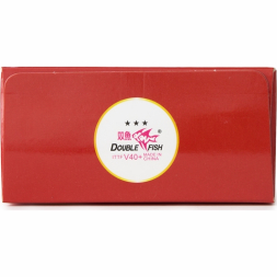 Мяч для наст  тенниса DOUBLE FISH 3***, V111F, диам  V40+мм, ITTF Appr,плаcтик,упак 6 шт, белый