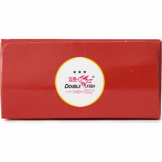 Мяч для наст  тенниса DOUBLE FISH 3***, V111F, диам  V40+мм, ITTF Appr,плаcтик,упак 6 шт, белый