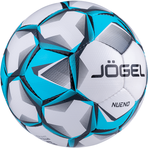 Мяч футбольный JÖGEL Nueno №5, белый/голубой/черный