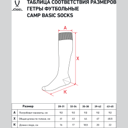 Гетры футбольные JÖGEL CAMP BASIC SOCKS, гранатовый/серый/белый