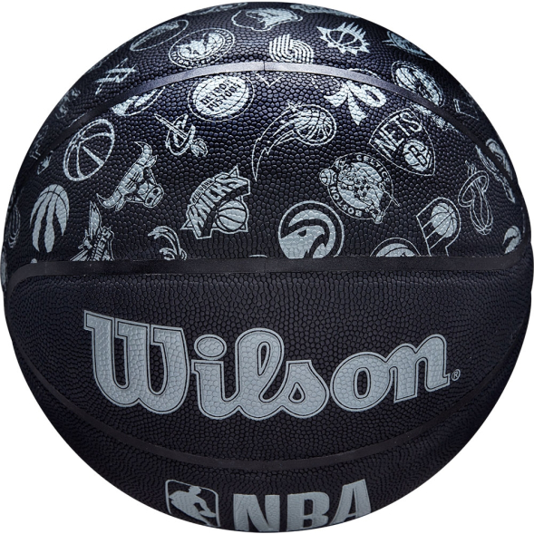 Мяч баск. WILSON NBA All Team, WTB1300XBNBA р.6, PU, бутил. камера, черный