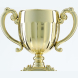 Кубок 186, наградная фигура, золото, подставка камень, 17 х 9,5 х 5 см.