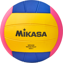 Мяч для водного поло MIKASA WP555D р.5, муж, резина, вес 400-450гр. дл. окр 68-71см, жел-син-роз