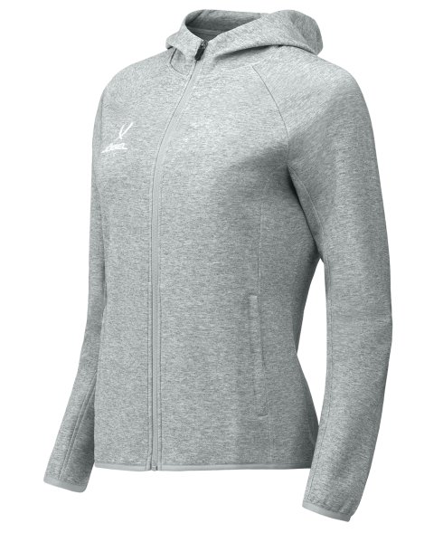Худи на молнии женское JOGEL ESSENTIAL Athlete Hooded FZ Jacket W, серый
