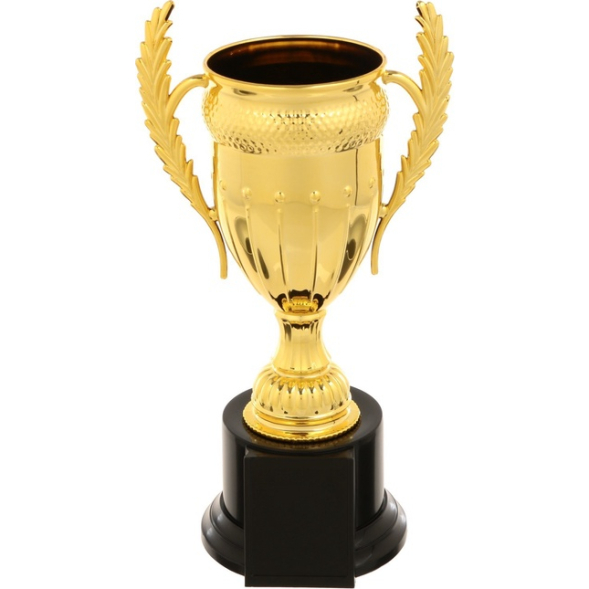Кубок 179A, наградная фигура, золото, подставка пластик, 23 × 12 × 9 см.