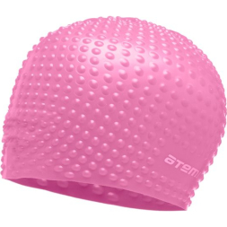 Шапочка для плавания Atemi, силикон (бабл), розовая, BS65